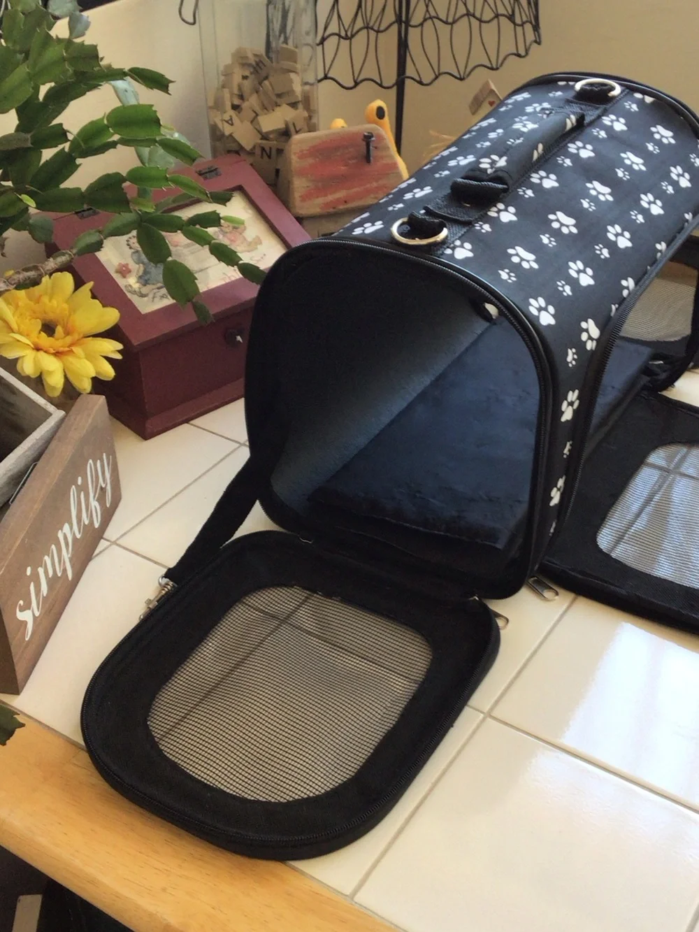 Paw Print Small Pet Carrier